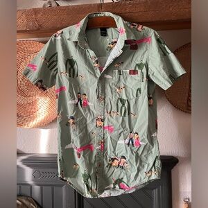 studio ghibli castle in the sky shirt xs button down shirt anime